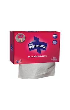 Reference El Yüz Havlusu 2 Katlı 100'lü X 24 Paket Kırmızı