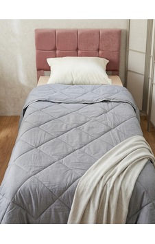 Tek Kişilik Silikon Yorgan 155x215 Cm Makinede Yıkanabilir Yumuşak Mikrofiber Açık Gri Tek Kişilik Silikon Yorgan 155x215 Cm Makinede Yıkanabilir Yumuşak Mikrofiber Açık Gri