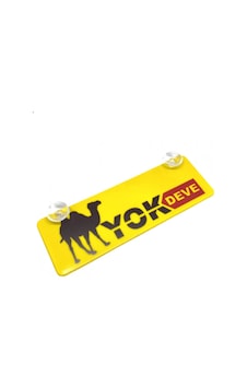 Northcity Deve Yazılı Sarı Dekor Plaka Vantuzlu Cam Süsü 22x7.5cm Northcity Deve Yazılı Sarı Dekor Plaka Vantuzlu Cam Süsü 22x7.5cm