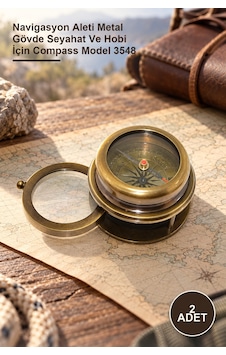 2 Adet Pirinç Pusula Navigasyon Aleti Metal Gövde Seyahat Ve Hobi İçin Compass Model 3548 2 Adet Pirinç Pusula Navigasyon Aleti Metal Gövde Seyahat Ve Hobi İçin Compass Model 3548