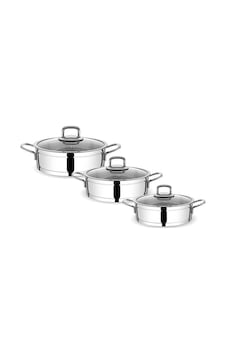 Fms Silindir 6 Parça Çelik Omlet Set Metal 5009 Gri Fms Silindir 6 Parça Çelik Omlet Set Metal 5009 Gri