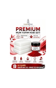 Premium Mum Yapım Hobi Seti - Parafin Wax 1 Kg - Tekli Toz Mum Boyası - Kırmızı Bkfabpw1kg1k Karışık
