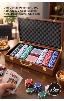 Strong 4 Adet Poker Oyunu Deri Çantalı Poker Seti, 300 Adet Chip, 2 Adet İskambil Kartı, Poker Game, Chip Seti Sarı Strong 4 Adet Poker Oyunu Deri Çantalı Poker Seti, 300 Adet Chip, 2 Adet İskambil Kartı, Poker Game, Chip Seti Sarı