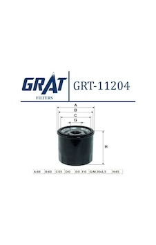 Grat Yag Fıltresı Renault Clıo I -ıı-ııı Kango-express-twıngo-modus-sandero 1.2-1.2 16v MR00-GRT-11204 Grat Yag Fıltresı Renault Clıo I -ıı-ııı Kango-express-twıngo-modus-sandero 1.2-1.2 16v MR00-GRT-11204