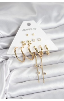 Buğz Gold Renk 6 Çift Pirinç Kadın Küpe Seti Diğer 60945121 Buğz Gold Renk 6 Çift Pirinç Kadın Küpe Seti Diğer 60945121