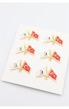 Türk Baykraklı Rozet - Altın