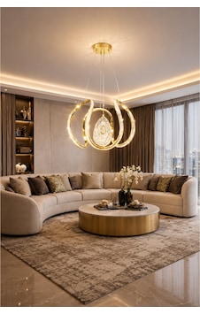 Paris Lüks Cristalya Serisi Orjinal Gold Kaplamalı 3 Renk Ledli Sarkıt Ledli Avize Modern Led Avize-çap 30 Cm Gold Gold Paris Lüks Cristalya Serisi Orjinal Gold Kaplamalı 3 Renk Ledli Sarkıt Ledli Avize Modern Led Avize-çap 30 Cm Gold Gold