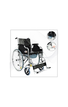 Whitwheels Lazımlıklı Kromajlı Tekerlekli Sandalye