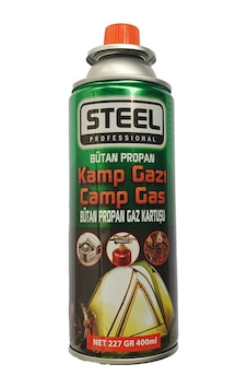 Steel Professıonal - Kamp Gazı Bütan Propan Gaz Kartuşu 400 Ml Çok Renkli Steel Professıonal - Kamp Gazı Bütan Propan Gaz Kartuşu 400 Ml Çok Renkli