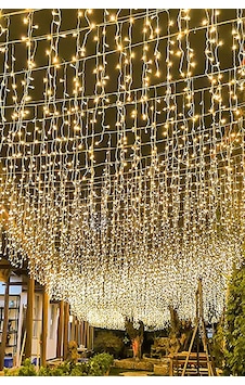 4 Metre 8 Fonksiyonlu Perde Led 96 Ledli 50x60x70cm Saçaklı Kablolu Fişli Sarı 4 Metre 8 Fonksiyonlu Perde Led 96 Ledli 50x60x70cm Saçaklı Kablolu Fişli Sarı
