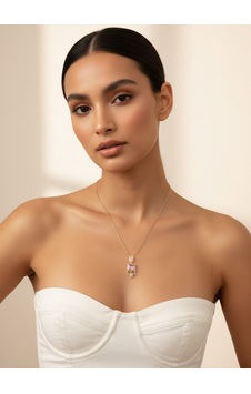 Valmont Accessories Kadın Altın Renk Toz Pembe Taşlı Geometrik Uçlu Kolye Valmont Accessories Kadın Altın Renk Toz Pembe Taşlı Geometrik Uçlu Kolye