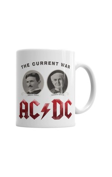 Ac Dc Tesla Ve Edison Kupa Bardak Porselen Karışık Ac Dc Tesla Ve Edison Kupa Bardak Porselen Karışık