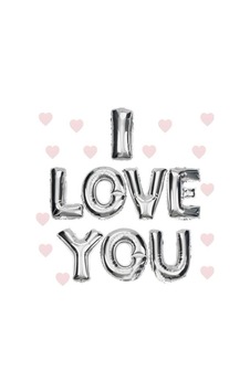 I Love You Folyo Balon Gümüş Renk 35 Cm Bx40 Çok Renkli I Love You Folyo Balon Gümüş Renk 35 Cm Bx40 Çok Renkli