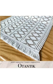 Masa Üzerine Runner, Sehpa Örtüsü Fransız Dantel Detaylı Otantik 40 X 140 Cm Krem Kapiçino Çok Renkli Masa Üzerine Runner, Sehpa Örtüsü Fransız Dantel Detaylı Otantik 40 X 140 Cm Krem Kapiçino Çok Renkli