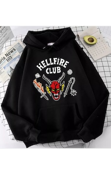 Hellfire Club Stranger Things Kapşonlu Sweatshirt 001 Hellfire Club Stranger Things Kapşonlu Sweatshirt 001