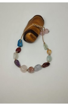 Bade Accessories Apatit Jasper Pembe Kuvars Ametist Akuamarin Sitrin Bileklik Çok Renkli Bade Accessories Apatit Jasper Pembe Kuvars Ametist Akuamarin Sitrin Bileklik Çok Renkli