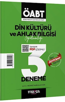 ÖABT Din Kültürü ve Ahlak Bilgisi Öğretmenliği 3 Deneme -  Marka Yayınları