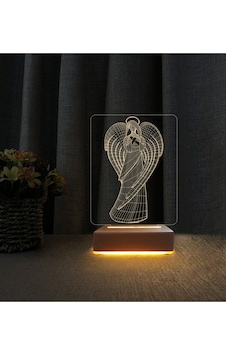 Melek Tasarımlı Lamba 3d Led Masa Lambası Melek Tasarımlı Lamba 3d Led Masa Lambası