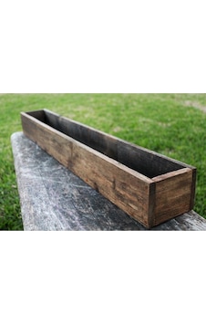 Ahşap Aranjman Sukulent Dekoratif Uzun Ince Saksı Long Eskitme 50x5x5 Koyu Renk Ahşap Aranjman Sukulent Dekoratif Uzun Ince Saksı Long Eskitme 50x5x5 Koyu Renk