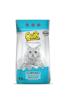 Quik Marsilya Sabun Kokulu İnce Taneli Topaklaşan Bentonit Kedi Kumu 10 L Quik Marsilya Sabun Kokulu İnce Taneli Topaklaşan Bentonit Kedi Kumu 10 L