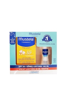 Mustela Çok Yüksek Koruma SPF50+ Bebek Güneş Losyonu 100 ML + Vücut Losyonu 50 ML Mustela Çok Yüksek Koruma SPF50+ Bebek Güneş Losyonu 100 ML + Vücut Losyonu 50 ML