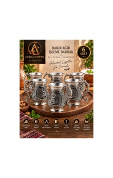 6 Lı Ağır El İşleme Bakır Bardak Kupa Seti 300 Ml Gümüş Renk Ayran Su Meşrubat Bardağı İçi Kalaylı Kulplu El Yapımı - Bakır Bileklik Hediyedir Trs-0171 6 Lı Ağır El İşleme Bakır Bardak Kupa Seti 300 Ml Gümüş Renk Ayran Su Meşrubat Bardağı İçi Kalaylı Kulplu El Yapımı - Bakır Bileklik Hediyedir Trs-0171