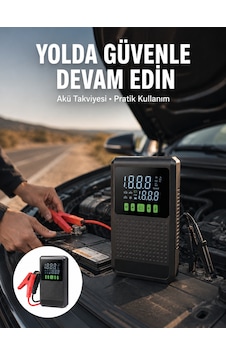 Şarjlı Araç Akü Takviyeli Hava Pompası Powerbank Özellikli Yeni Nesil Diğer Şarjlı Araç Akü Takviyeli Hava Pompası Powerbank Özellikli Yeni Nesil Diğer