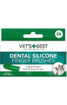 Vet's Best Kedi ve Köpekler İçin Silikon Başlıklı Parmak Diş Fırçası 5 x 5 CM 5'li Vet's Best Kedi ve Köpekler İçin Silikon Başlıklı Parmak Diş Fırçası 5 x 5 CM 5'li