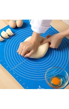30 40 Cm Hamur Matı Silikon Ölçekli Kullanımı Kolay Hamur Açma Matı 5468