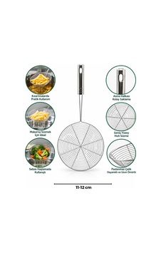 Diyarı Fırsat Metal Saplı Çelik Kevgir Kepçe 11-12 Cm 12'li Paket Diyarı Fırsat Metal Saplı Çelik Kevgir Kepçe 11-12 Cm 12'li Paket