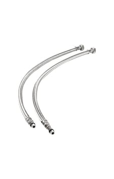 Batarya Flex Hortum 3/8-m10 80 Cm Uzun Uç Gümüş