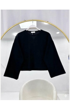 Lovie Moda Basic Oysho Bluz Siyah Lovie Moda Basic Oysho Bluz Siyah