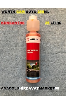 Würth Cam Suyu Sabunlu Oto Cam Suyu Konsantre 250Ml 25Lt Würth Cam Suyu Sabunlu Oto Cam Suyu Konsantre 250Ml 25Lt
