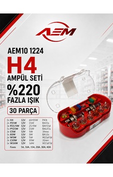 12volt H4 Ampul Seti %220 Daha Fazla Işık Full 30 Parça Otomobil Ampul Sigorta Seti Far, Stop, Sinyal Ve Park Ampulleri 12volt H4 Ampul Seti %220 Daha Fazla Işık Full 30 Parça Otomobil Ampul Sigorta Seti Far, Stop, Sinyal Ve Park Ampulleri