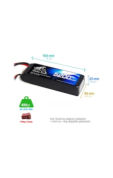 Leopard Power 5200 mAh 11.1V 3S 40C Lityum Polimer Lipo Batarya Pil T Plug Leopard Power 5200 mAh 11.1V 3S 40C Lityum Polimer Lipo Batarya Pil T Plug