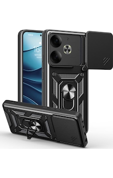 Teleplus Tecno Pova 6 Kılıf Magnetik Standlı Kamera Korumalı Slide Sürgülü Cover Kapak Siyah Teleplus Tecno Pova 6 Kılıf Magnetik Standlı Kamera Korumalı Slide Sürgülü Cover Kapak Siyah