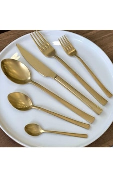 Roy King Mercan 36 Prç Mat Gold Çatal Kaşık Bıçak Takımı RSK 004 Altın