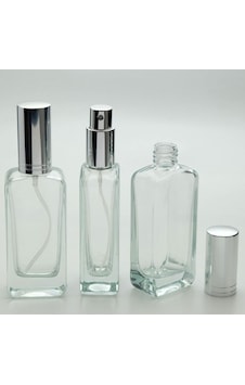 Parfüm Şişesi 30 ML 2 Adet Gri Metal Valf ve Kapak Boş Şişe Parfüm Şişesi 30 ML 2 Adet Gri Metal Valf ve Kapak Boş Şişe