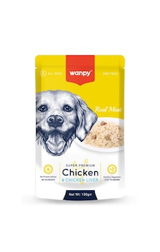 Wanpy Pouch Tavuk Ciğer Yaş Köpek Maması 100 G Wanpy Pouch Tavuk Ciğer Yaş Köpek Maması 100 G