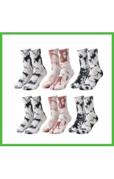 Vaveni Unisex Batik Desenli Çorap 6'lı Set Pamuklu Uzun Soket Günlük Spor Nefes Alan Dikişsiz Arz Çok Renkli Vaveni Unisex Batik Desenli Çorap 6'lı Set Pamuklu Uzun Soket Günlük Spor Nefes Alan Dikişsiz Arz Çok Renkli