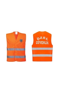 Özel Güvenlik Yazılı Ikaz Yeleği Reflektörlü Turuncu Renk Turuncu Özel Güvenlik Yazılı Ikaz Yeleği Reflektörlü Turuncu Renk Turuncu