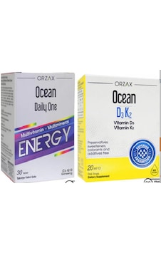 Orzax Ocean D3 K2 Damla 20 ML + Daily One Energy 30 Tablet