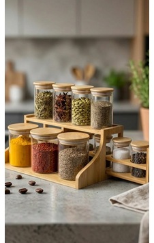 Ds Casa 13 Parça Standlı Cam Baharat Set Diğer Ds Casa 13 Parça Standlı Cam Baharat Set Diğer