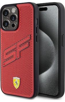Apple iPhone Uyumlu 15 Pro Max Kılıf Ferrari Lisanslı Pu Delikli Arka Yüzey Metal Logolu Dikişli Bü Apple iPhone Uyumlu 15 Pro Max Kılıf Ferrari Lisanslı Pu Delikli Arka Yüzey Metal Logolu Dikişli Bü