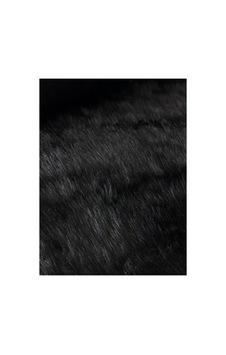 Yumuşak Ve Uzun Tüylü Peluş Kürk Kumaş Simsiyah Renk 50x150 Cm Simsiyah Simsiyah