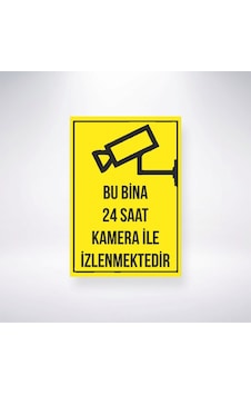 Bu Bina Kamera İle İzlenmektedir 21x28 Arkası Sticker Bu Bina Kamera İle İzlenmektedir 21x28 Arkası Sticker