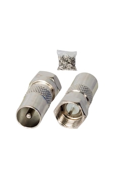 F Konnektör Erkek 60 Ohm Erkek Çevirici Metal Konnektör F Konnektör Erkek 60 Ohm Erkek Çevirici Metal Konnektör