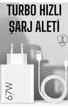 Şarj Aleti 67w Hızlı Şarj Turbo Type-c Uyumlu Şarj Adaptörü Kablosu Şarj Aleti 67w Hızlı Şarj Turbo Type-c Uyumlu Şarj Adaptörü Kablosu
