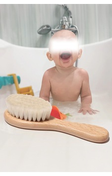 Keçi Kılı Organik Bebek Banyo Tarağı İnce Tüylü Yeni Nesil