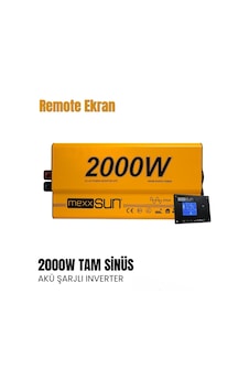 Mexxsun Akü Şarjlı Ups Tam Sinüs Inverter 2000w 12v - 20ah Remote Ekran -1967 Mexxsun Akü Şarjlı Ups Tam Sinüs Inverter 2000w 12v - 20ah Remote Ekran -1967